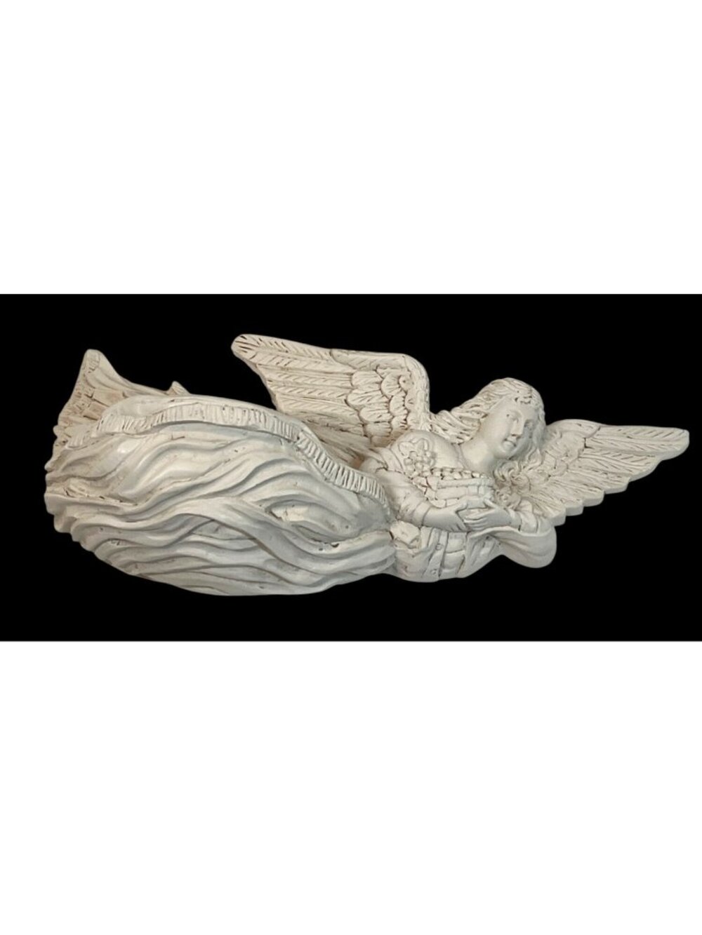 Angel Wall Sconce White Resin Decorative Hanging Shelf Planter Bowl Accent